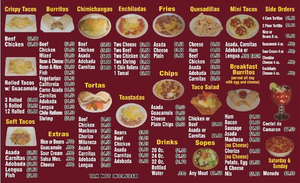 Antonio's Taco Shop - Menu Scan 4